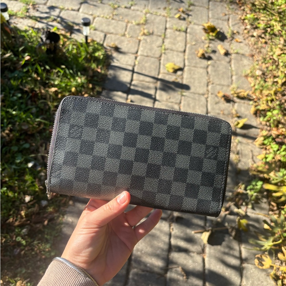 LV Black and Gray Wallet